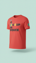 Tee rouge pop avec texte motivant