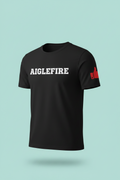 T-shirt à manches courtes noir Aiglefire