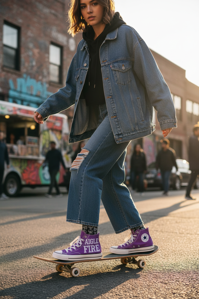 Converse Aigle Fire - Violet
