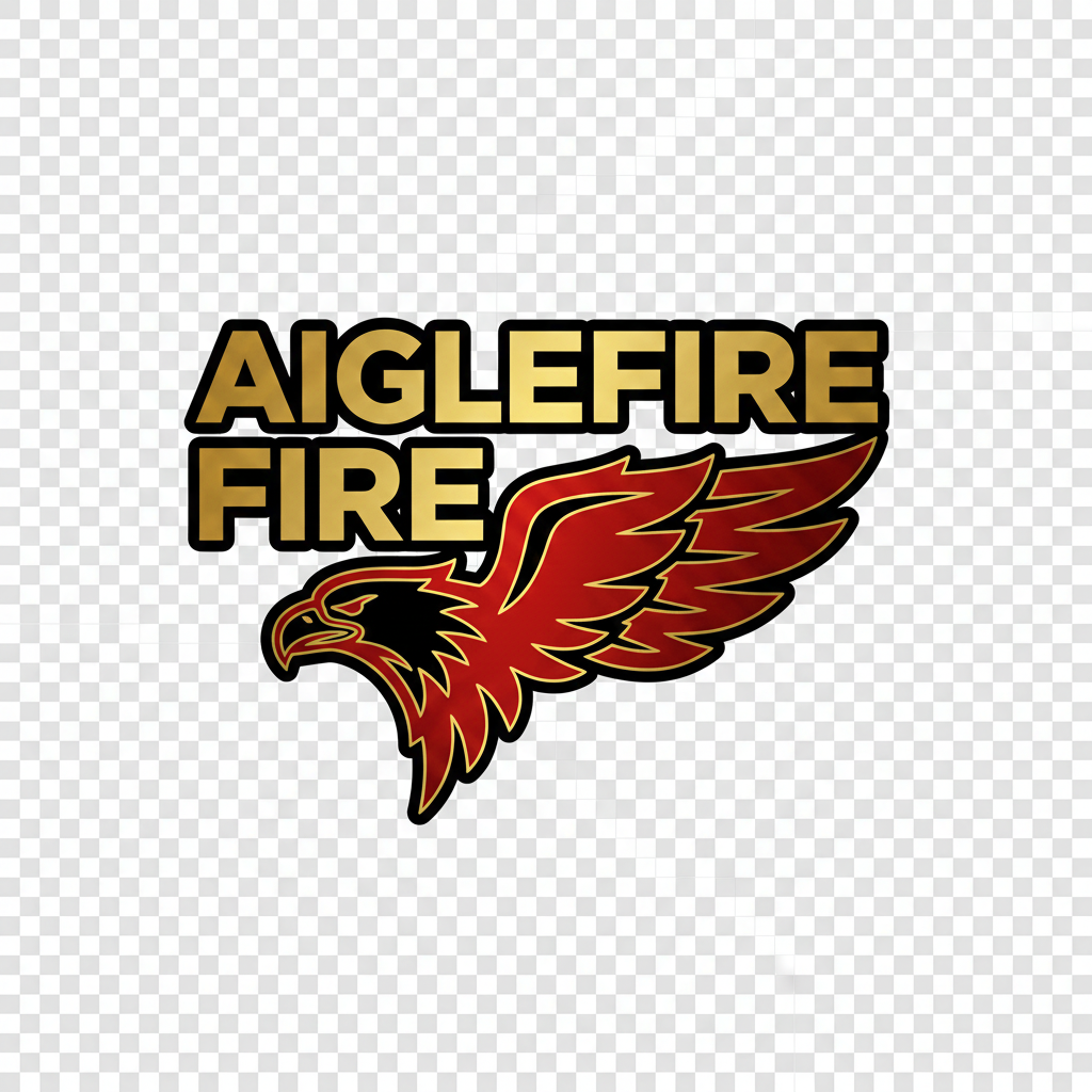 Logo Aiglefire Or Rouge